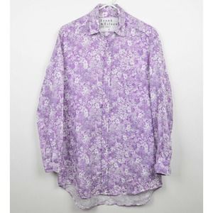 Frank & Eileen Purple Floral Long Sleeve Dress